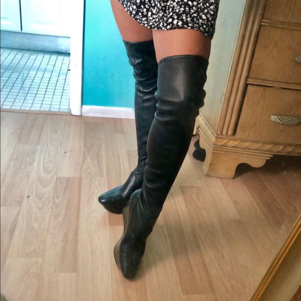 Sergio Rossi 7 1/2 stretch over the knee boots